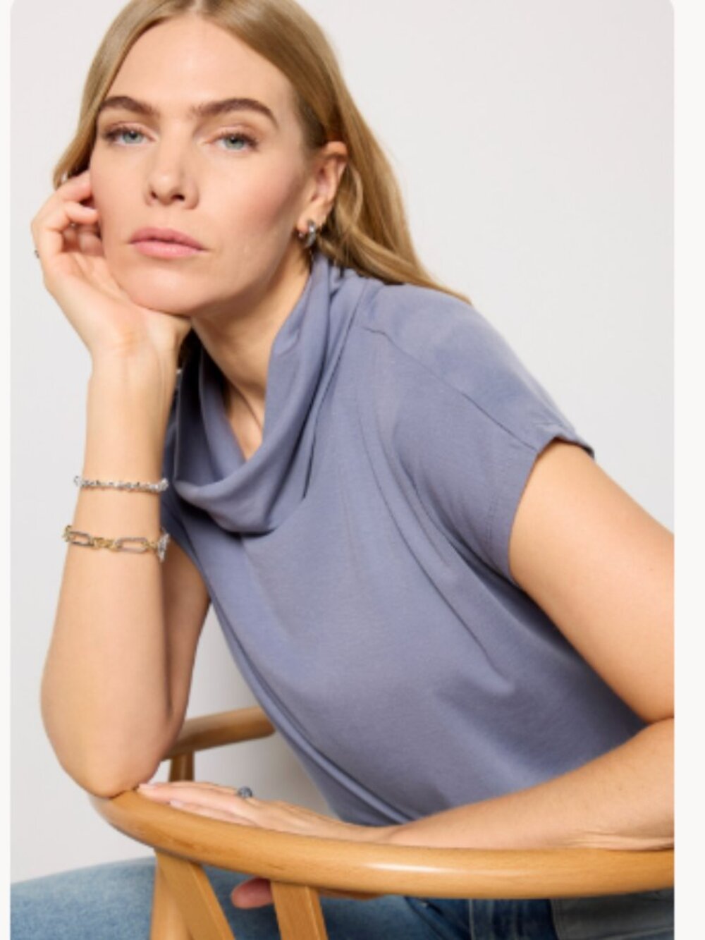 Evereve Cowl Neck Cap Sleeve Top Gia